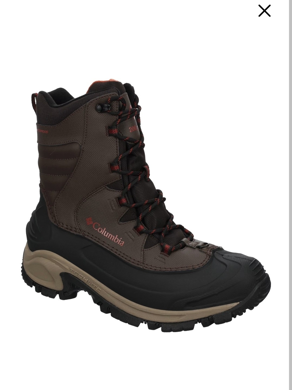 Columbia Bugaboot III Brown and Black Waterproof Boot